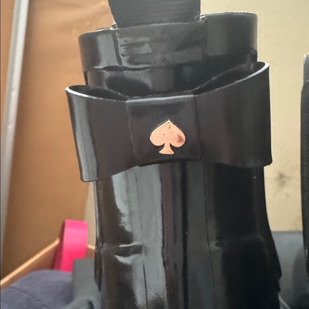 Kate Spade Black Rubber Ankle Boots - Picture 8 of 8